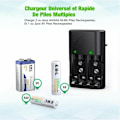 Miniatyrbillede 3 af 5: Universal SR AA/AAA/9V batterioplader, 6802 hurtigoplader