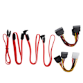 Miniatyrbild 6 av 8: Dataöverföringskabelset 4-Pin IDE Strömkabel 15-Pin SATA Hane till Hona Hårddiskkabel Kit{hh]