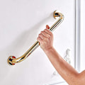 Pikkukuva 5 / 5: Kylpyhuoneen kahva 40 cm Kiinteät messinkiset kultaiset kaiteet