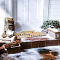 Miniatyrbild 3 av 5: Jul Dörrmatta Golvmatta Jultomte Dörrmatta Dekoration Entré Golvmatta Halkfri Filt Inomhus Utomhus Matta-B