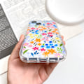 Miniatyrbillede 4 af 4: CASETiFY Compact iPhone 16 Pro Max Cover [1,2 m. 2X Militær Standard Drop Beskyttelse/Slank/Letvægt] - Lyse Forårsblomster - Klar Sort