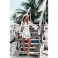 Miniatyrbild 2 av 5: Spetsstrandklänning för dam sommar strandponcho bikiniöverdrag L - Perfet{F2}