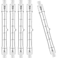 Miniatyrbilde 1 av 5: 5-pakning R7S Halogenlampe 118mm 100W 230V, R7S Halogenstav 118mm, R7S Halogenlampe Dimbar Halogenstavlampe