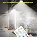 Miniatyrbillede 6 af 8: stk LED Puck Lys med Fjernbetjening Dæmpbar Cirkulær Lampe til Under Skab Garderobe Bordplade Belysning Hvid