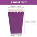 Pikkukuva 3 / 3: 50 kpl Popcorn-rasiat Paperiset popcorn-tuubit Yksinkertaiset rasvatiiviit popcorn-astiat Purple
