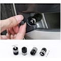 Miniatyrbilde 4 av 5: Hjulkapselsett, Tesla navkapsler senterkopper navkapsler for Tesla Model 3, Model Y, Model S, Model X, sølvlogo