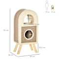 Miniatyrbild 3 av 8: Rootz Skrapstolpe - Cat Cave - Cat Scratching Stolpe - Cat Climbing Tree - Kattsäng - Kaffe - 40 x 34 x 91 cm