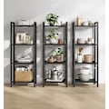 Miniatyrbillede 8 af 8: Rootz 4-tiers bogreol - Åben reol - Bogreol i træ - Opbevaringsorganisering - 120 cm x 30 cm x 90 cm