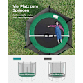 Miniatyrbillede 3 af 8: Rootz 10 fod trampolin med sikkerhedskabinet - Sort-Blå - Udendørs hoppehus - Galvaniseret stålramme - UV-resistent net - 183 cm x 230 cm - Nem monter