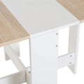 Miniatyrbild 4 av 7: Rootz Folding Table - Dining Table - Desk - Computer Desk - Writing Table - Side Table - Oak + White - 103 x 76 x 73.5 cm