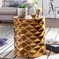 Miniatyrbillede 1 af 5: Rootz Sidebord - Sofabord - Guld Sidebord - Aluminium - Guld - Ø 43,5cm