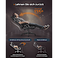 Miniatyrbillede 4 af 6: Rootz Højdejusterbar spilstol - Spilsæde - Gamerstol - Ergonomisk komfort - 70x70x (119-129) cm - Blæk sort