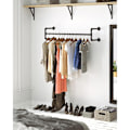 Miniatyrbild 7 av 8: Rootz 2 -bitar väggkläder barer set - hängande skenor - plaggarrangörer - 60 kg lastkapacitet - 110 cm x 30 cm x 29,3 cm
