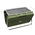 Miniatyrbillede 7 af 8: Rootz Kulgrill - Grillstativ - Kulbakke - Askebakke - Metalhus - Metal - Rustfrit stål - Grøn - 47L x 30W x 28H cm