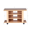 Pikkukuva 5 / 6: Rootz TV HiFi Bench Beech TV-taso, käännettävä ja rullattava 75 x 38 x 51 cm