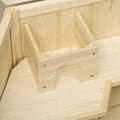 Miniatyrbillede 4 af 5: Rootz Smådyrsbur - Gnaverbur - Gnaverhus med 1 rampe - 1 vippe - Aftagelig gulvbakke - Grantræ - Naturlig - 115L x 60W x 55H cm