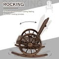 Miniatyrbillede 6 af 11: Rootz gyngestol - havestol - rustikt design - grantræ - udendørs - vejrbestandig - 68cm x 88cm x 92cm
