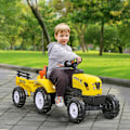 Miniatyrbillede 2 af 5: Rootz pedaltraktor med anhænger - Værktøj - Horn - Til børn fra 3 år og derover - Metalramme - Sort og gul - 133 x 42 x 51 cm