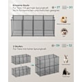 Miniatyrbild 3 av 8: Rootz DIY Grey Storage Cube Organizer - Plasthylla - Modulära hyllor - Enkel montering - Lättvikt - Mångsidig - 125cm x 63cm x 42cm