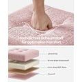 Miniatyrbillede 3 af 6: Rootz Pastel Pink sædekiste - Opbevaring Ottoman - Fodskammel - Imiteret linned - Skumpolstring - MDF-konstruktion - 38 cm x 38 cm x 40 cm - 3,5 kg -