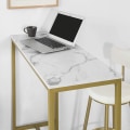 Miniatyrbild 4 av 8: Rootz Kitchen Breakfast Bar Bord - Matbord - Coffee Bar med Golden Metal Ram