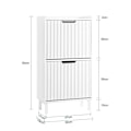Miniatyrbillede 4 af 7: Rootz Shoe Cabinet - Shoe Organizer - Shoe Rack - Rumbesparende design - 50x90x19cm - Ideel til indgangsområder