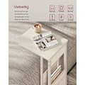 Miniatyrbillede 5 af 7: Rootz Cremehvid Sidebord - Endebord - Natbord - Spånplade Stål Polyester - 30cm x 40cm x 62cm