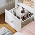 Miniatyrbillede 7 af 9: Rootz Sengebord - Sidebord med Skuffe - Natbord - Sofabord - Holdbar MDF & Fyrrekonstruktion - Gulvbeskyttere - Nem montering - 45cm x 60cm x 35cm