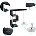 Miniatyrbillede 5 af 8: Rootz Modern S-formet barbord - Opbevaringsbarbord - Vinstativbord - Pladsbesparende - Holdbar - Nem vedligeholdelse - 113cm x 105cm x 40cm