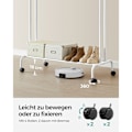 Miniatyrbillede 4 af 6: Rootz Tøjstativ med hjul - Beklædningsstativ - Rullestativ - 2-lags - Hvid - 90cm x 40cm x 160cm