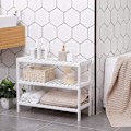 Miniatyrbillede 6 af 7: Rootz Bamboo 3-lags skostativ - Baderumsstativ - Opbevaringsstativ - Velegnet til 12 par sko - 70 x 26 x 55 cm