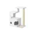 Miniatyrbillede 9 af 9: Rootz Cat kradsestolpe - Kattetræ - Klatretårn - Spånplade - Plys - Sisal - 66cm x 40cm x 86cm