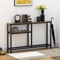 Miniatyrbillede 2 af 10: Rootz konsolbord - Sofabord - Entrébord - Industrielt design - Metal og spånplader - 120 cm x 23 cm x 75 cm