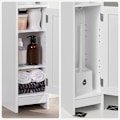 Miniatyrbillede 6 af 9: Rootz White Badeværelsesskab - Opbevaringsorganisator - MDF-møbler - Kompakt design - Anti-Tip-enhed - Nem montering - 18cm x 20cm x 80cm