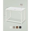 Miniatyrbillede 6 af 6: Rootz Maple White Skrivebord - Studiebord - Skrivebord - Spånplade og stålkonstruktion - Rummelig overflade - Nem montering - 50cm x 100cm x 76cm
