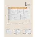 Miniatyrbillede 5 af 6: Rootz kommode - Opbevaringsskab - Kommode - Spånplade & MDF - Stålramme - Cloud White - Eg Beige - 29cm x 98,2cm x 70cm