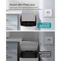 Miniatyrbillede 3 af 7: Rootz stål skraldespand - Affaldsspand - Skraldespand - Fodpedal - Cloud White-Metallic Silver - PP Plast Indvendig spand - 20L & 30L Kapacitet - 49 c