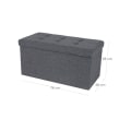 Miniatyrbillede 3 af 7: Rootz bænk - Opbevaringsplads - Imiteret linned - Utrolig kapacitet - Ekstra stabil - Praktisk skobænk - Sengekiste - Stue - Medium Density Fiberplade