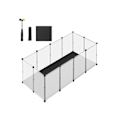 Miniatyrbillede 1 af 5: Rootz-indhegning til små dyr - kæledyrsbur - kravlegård - PP-plastpaneler - ABS-stik - Nem montering - 145 cm x 73 cm x 57 cm