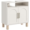 Miniatyrbillede 6 af 6: Rootz Badeværelse Enhed Vaskbassinskab - 2 Door Badeværelse Opbevaring - Justerbare hylder - Fugtbestandig - 60x30x63 cm
