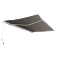 Miniatyrbillede 1 af 8: Rootz Awning - Articulated Arm Awning - Cassette Awning - Remote Control Awning - Aluminum - Grey - 4.95x3m