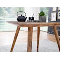 Miniatyrbillede 7 af 7: Rootz spisebord 80 x 80 x 76 cm Sheesham rustikt massivt træ - Design landsted spisebord - Bord til spisestue firkantet - 4 personer
