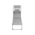 Miniatyrbillede 2 af 7: Rootz liggestol - Liggestol - Chaiselong - Greige - Strygejern - Syntetisk fiberstof - Nem montering - Afslapning - Letvægts - 53 cm x 193 cm x 29,5 c