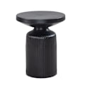 Miniatyrbillede 7 af 7: Rootz Modern Design Sidebord - Rundt bord - Elegant Lamellook - Håndlavet - Pulverlakeret aluminium - 40cm x 40cm x 50cm