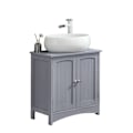 Miniatyrbillede 1 af 5: Rootz Sink Cabinet - Vanity Unit - Base Cabinet - Rumbesparende MDF - 30 x 60 x 60 cm - Grå