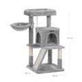 Miniatyrbillede 8 af 8: FEANDREA Kattekradsestolpe - Kattetårn - Kitty Condo - Sisal Scratcher - Plys platforme - Hyggelig hule - 48cm x 48cm x 96cm