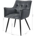 Miniatyrbillede 3 af 6: Rootz Velvet spisestuestolesæt med 6 - Plysstole - Komfortable siddepladser - Højdensitetsskum - Robust metalstel - Ergonomisk design - 57 cm x 80 cm