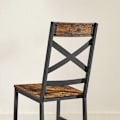 Miniatyrbild 6 av 7: Rootz Vintage brun-svarta matstolar - Köksstolar - Spånstål - Bekväma sittplatser - Robust konstruktion - Enkel montering - 43,4 cm x 43 cm x 95,5 cm