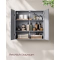 Miniatyrbillede 4 af 7: Rootz Dove Grey Badeværelsesskab - Opbevaringsorganisering - MDF møbel - 18cm x 60cm x 60cm - Letvægts - Nem montering