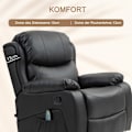 Miniatyrbillede 8 af 10: Rootz TV-lænestol med massagefunktion - Opvarmet biografstol - 360° rotation - Rocker Recliner - 8 massagepunkter - Tyk polstring - Fjernbetjening - 9